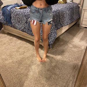 4th of July denim shorts